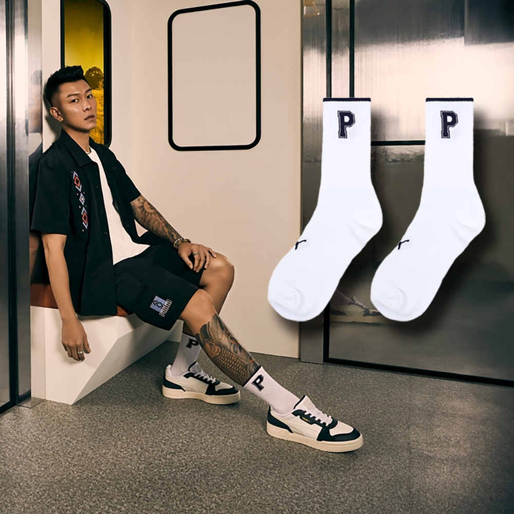 Puma 長襪 Fashion Crew Socks 白 深藍 中筒襪 休閒襪 E SO瘦子款 襪子 BB146801