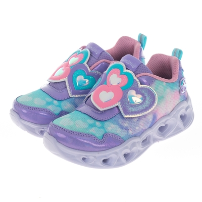 SKECHERS 女嬰童鞋 嬰童系列燈鞋 HEART LIGHTS - 3026