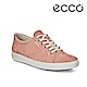 ECCO SOFT 7 W 骨瓷皮革紋路經典輕巧休閒鞋 女-粉紅 product thumbnail 1