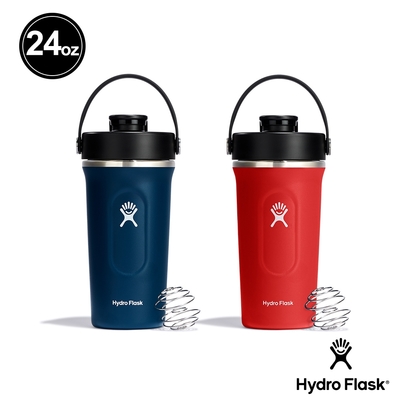 Hydro Flask 24oz/709ml 真空 保溫 搖搖杯 靛藍色 棗紅色 蛋白飲 攪拌杯 醫療級 不含鉛 食安 保冰 保溫 方便飲用 無毒保溫瓶 大容量