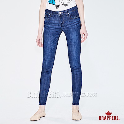 BRAPPERS 女款 新美腳Royal系列-涼爽天絲棉彈性窄管褲-藍