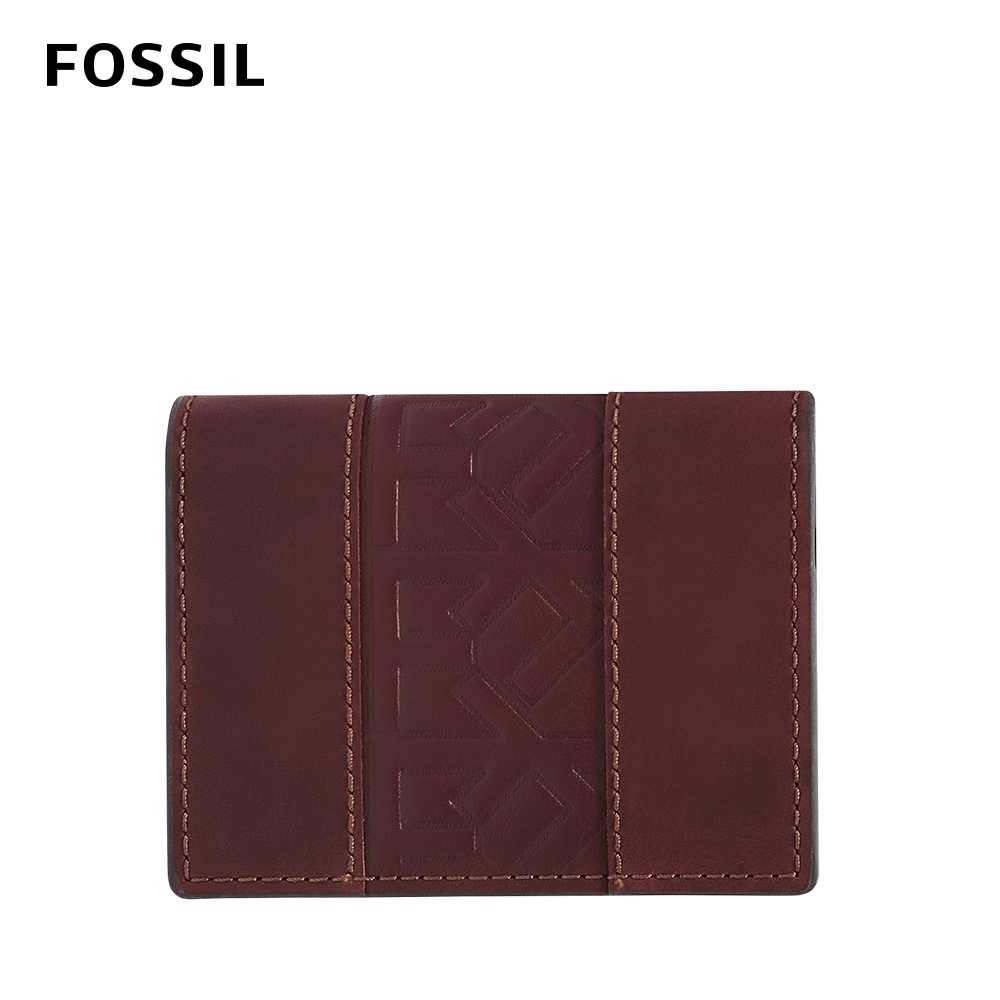 FOSSIL Everett 真皮卡夾-茄紫色 ML4468540