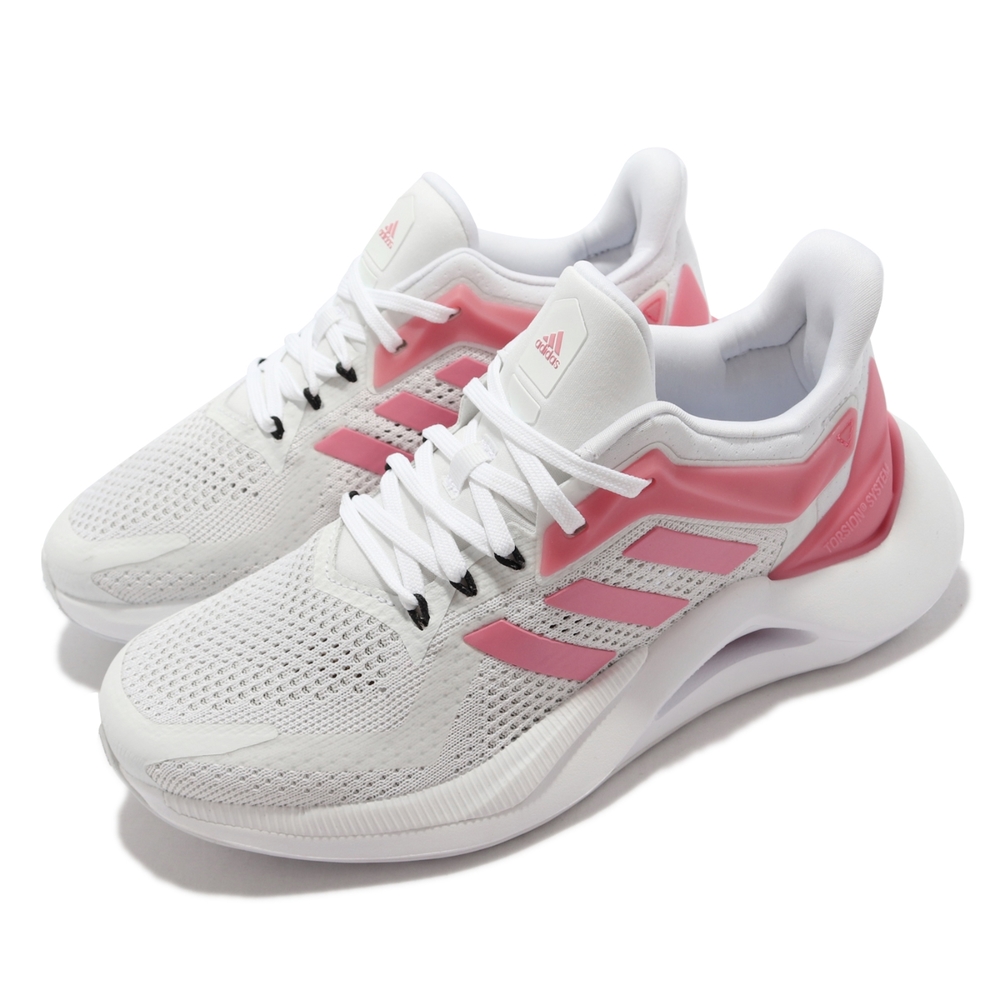 adidas 慢跑鞋 Alphatorsion 2 W 女鞋 愛迪達 輕量 透氣 避震 運動 再生材質 白 粉 GX5014