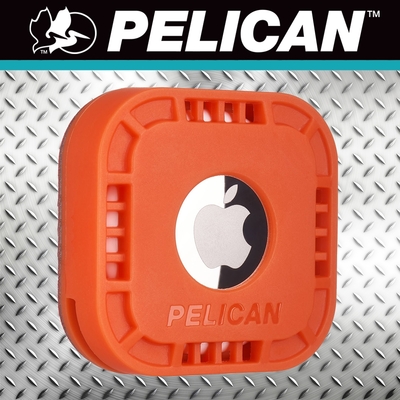 美國 Pelican 派力肯 AirTag 專用黏貼式固定座 - 橘