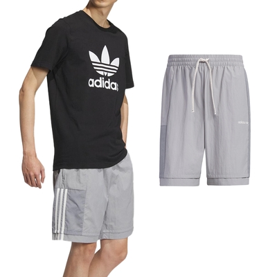 Adidas LT Short M 男款 灰色 三葉草 休閒 運動 短褲 IU4800