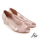 A.S.O 時尚流行 優雅時尚時髦楔型跟魚口鞋-粉紅 product thumbnail 1