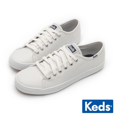 KEDS BACKSPIN 經典簡約時尚皮革小白鞋-白 9231W123508