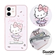 三麗鷗 Kitty iPhone 12 mini 5.4吋減震立架手機殼-文雅凱蒂 product thumbnail 1