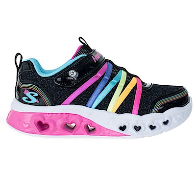 Skechers Flutter Heart Lights [303252LBKMT] 中大童 女童 休閒鞋 燈鞋 黑彩