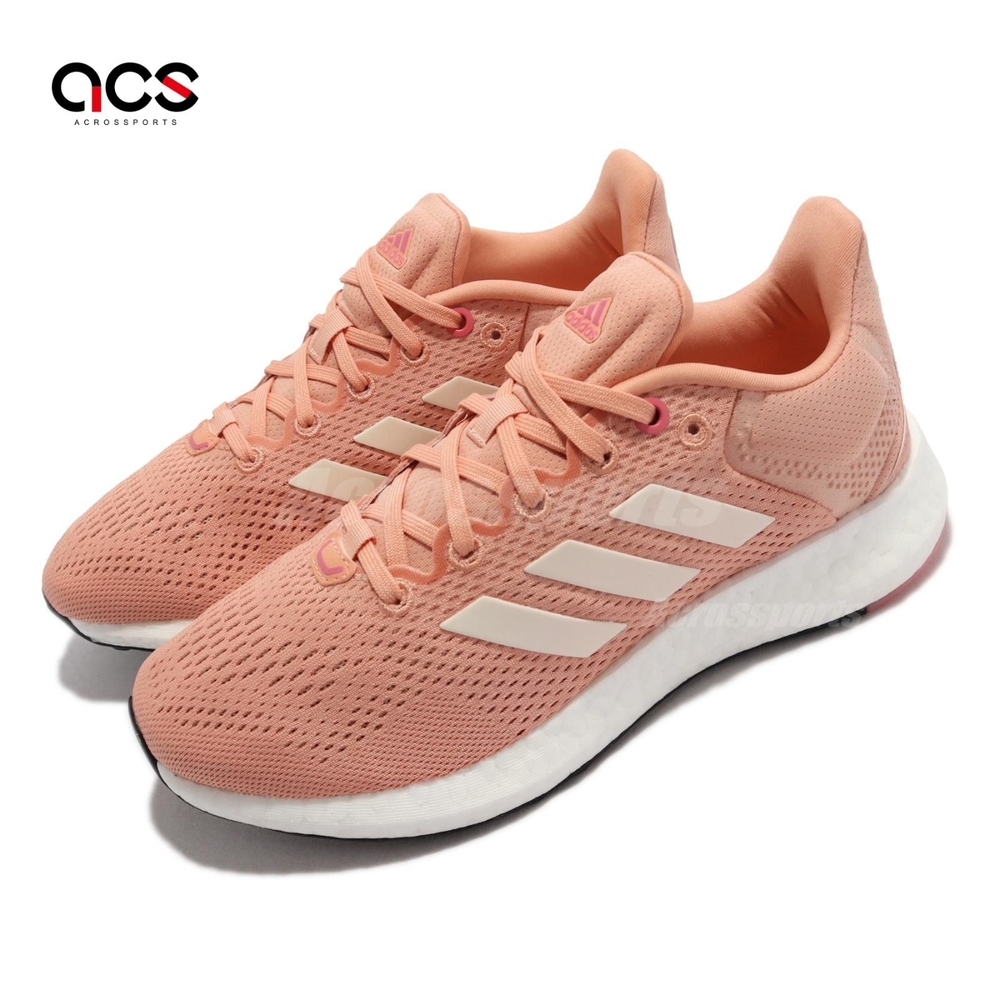 adidas 慢跑鞋 Pureboost 21 W 運動 女鞋 愛迪達 輕量 透氣 路跑 健身 球鞋 玫瑰粉 白 GY5109