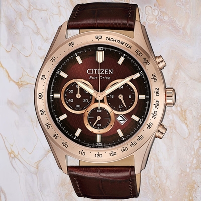 CITIZEN星辰 Chronograph系列 光動能紳士計時腕錶 禮物推薦 畢業禮物 43mm/CA4452-17X