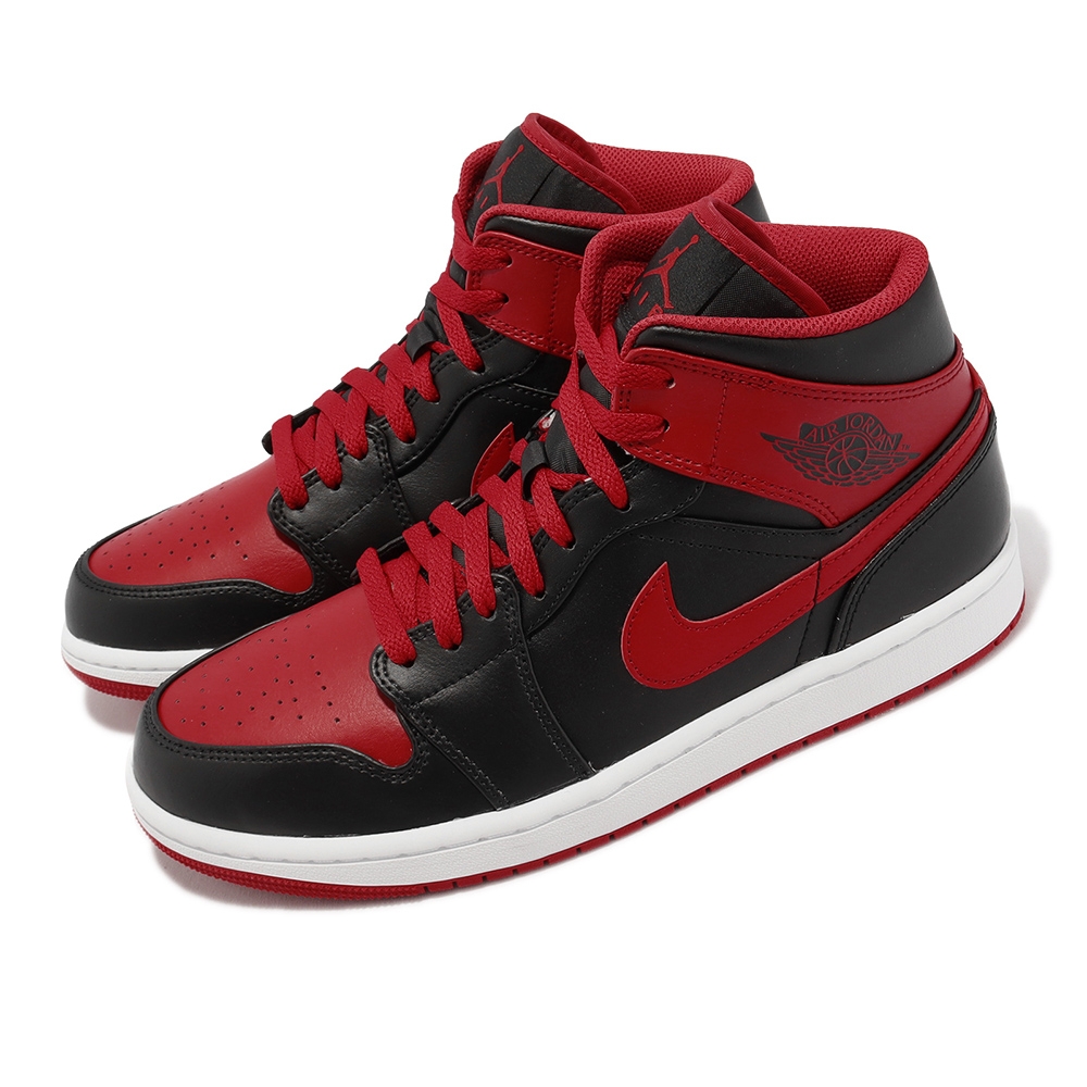 Nike Air Jordan 1 Mid Alternate Bred 男鞋黑紅經典AJ1 DQ8426-060