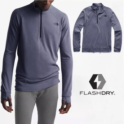 The North Face 男新款 FlashDry閃電快乾長袖針織衣_灰 N