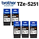 【5入組】brother TZe-S251 超黏性護貝標籤帶 ( 24mm 白底黑字 ) product thumbnail 2