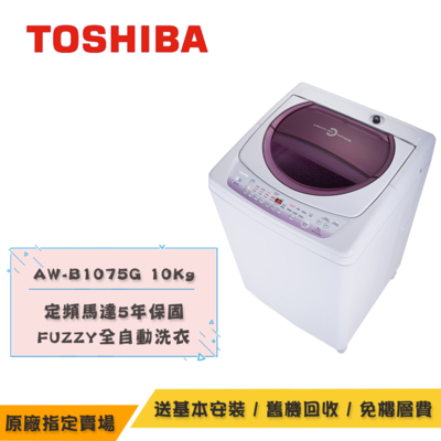 TOSHIBA東芝 定頻直立洗衣機10KG AW-B1075G(WL)