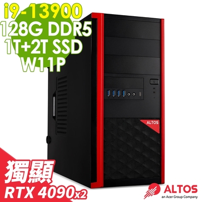 ACER P150F8 雙GUP工作站 i9-13900/128G/1TSSD+2TBSSD/RTX4090_24G X2/1200W/WIFI6/W11P