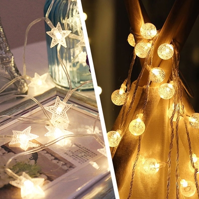 半島良品 1.5米IG爆款派對佈置 燈串 星星燈 圓球燈 氣氛燈串 居家裝飾 牆面佈置 情人佈置 耶誕 聖誕燈飾 (2款)