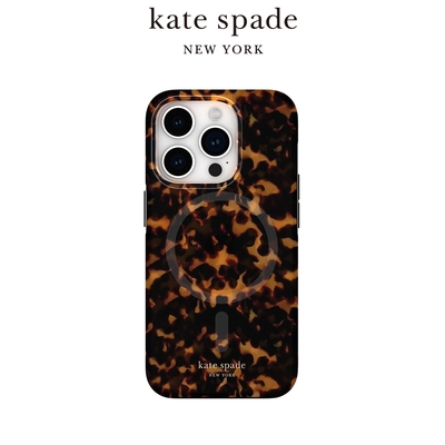 【kate spade】iPhone 15 Pro MagSafe 精品手機殼 華麗玳瑁