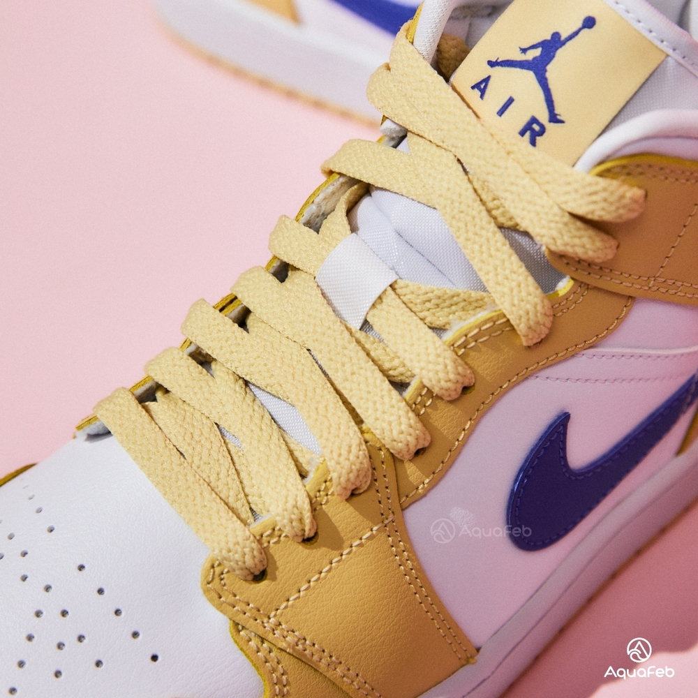 Nike Jordan 1 Mid Lemon Wash 女鞋鵝黃色穿搭喬丹休閒鞋BQ6472-701