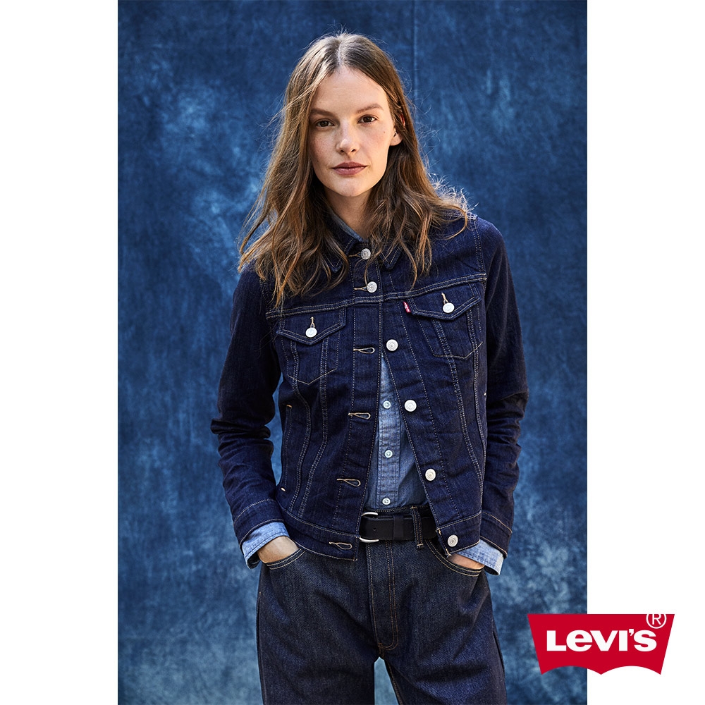 Levis 女款 牛仔外套 / 修身版型 / 原色基本款 / 彈性布料