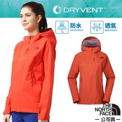 6折 The North Face 女款 防水透氣防風耐磨連帽外套_桔梗橘 V