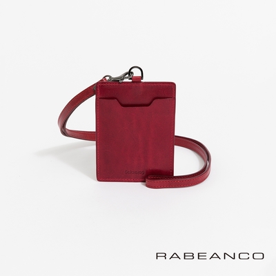 RABEANCO 頂級牛皮雙面直式證件套 紅