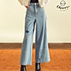 OUWEY歐薇 品牌印花造型線條純棉牛仔寬褲(藍色；S-L)3223168630 product thumbnail 1