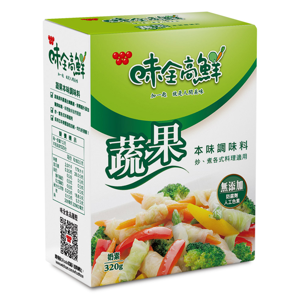 味全高鮮蔬果本味調味料(320g) | 醋/鹽/糖/胡椒粉/香料| Yahoo奇摩購物中心