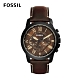 FOSSIL GRANT 冒險家精神三眼計時腕錶-黑棕 約46mm FS5088 product thumbnail 1