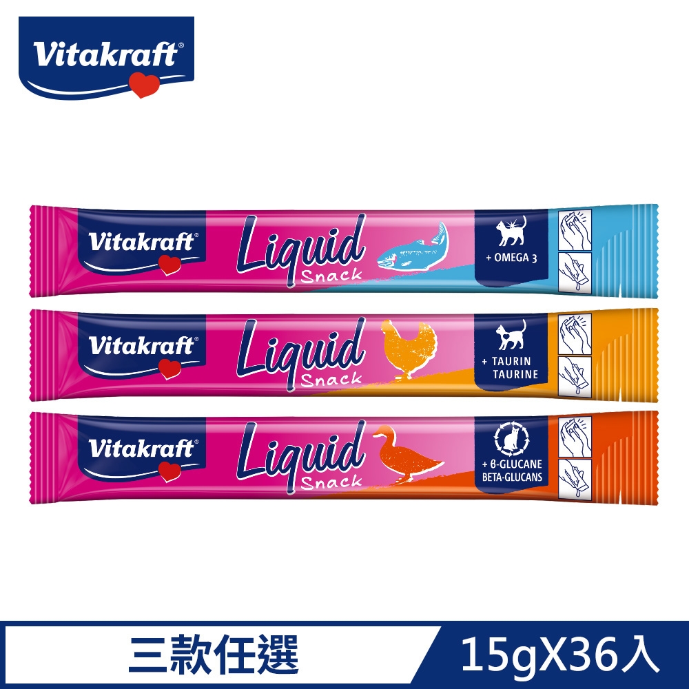 德國Vitakraft 貓最愛泥 15g×36條入(貓點心 貓零食 魚泥 肉泥)