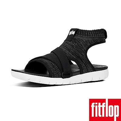 FitFlop UBERKNIT針織涼鞋黑/淺灰色