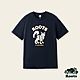 Roots男裝-動物派對系列 绒布動物純棉短袖T恤-軍藍色 product thumbnail 1