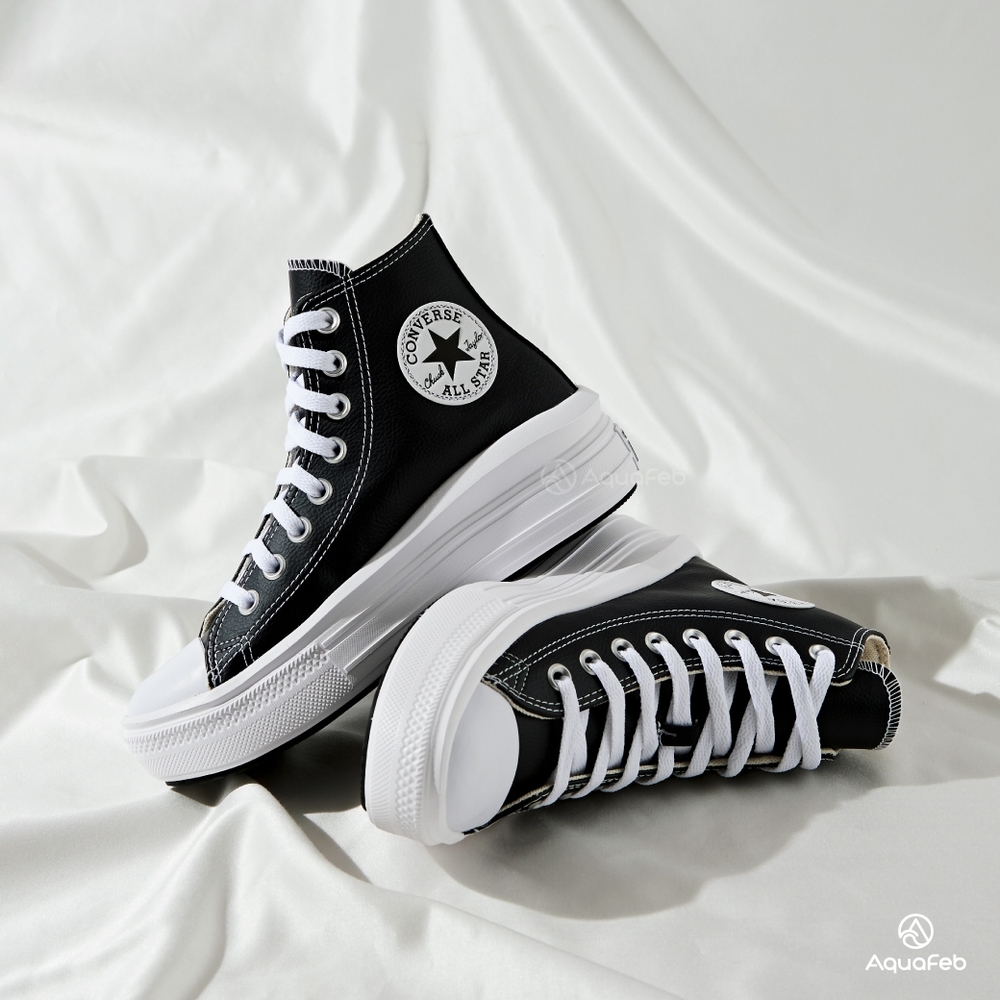 Converse CTAS MOVE HI 男鞋 女鞋 黑色 荔枝皮革 高筒 厚底 休閒鞋 A04294C