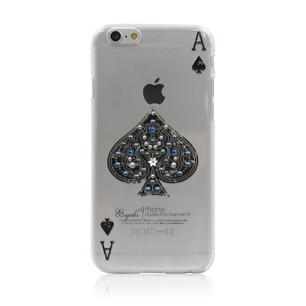 apbs iPhone6s Plus / 6 Plus 施華洛世奇彩鑽手機殼-黑桃