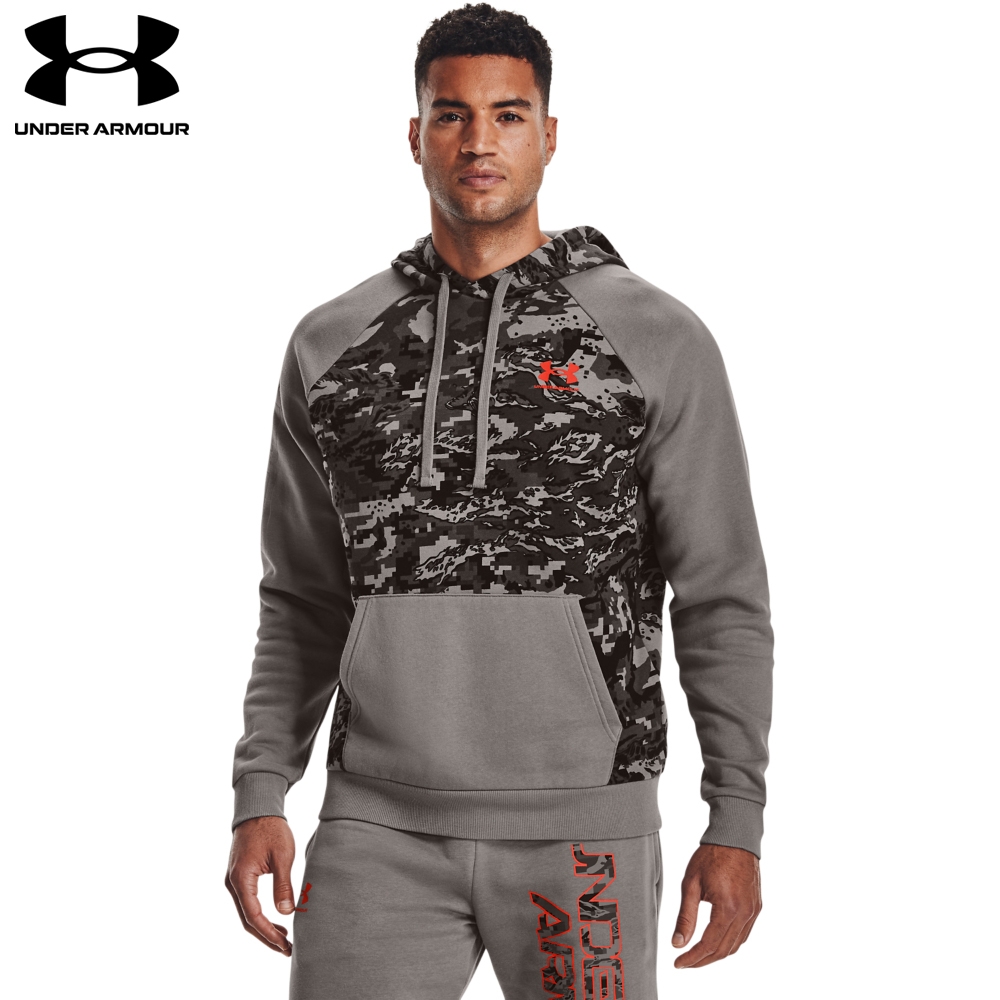 【UNDER ARMOUR】UA 男 Rival Fleece連帽長袖套頭衫_1366308-066