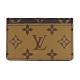 Louis Vuitton 經典牛皮拼接卡片夾(棕X咖) product thumbnail 1