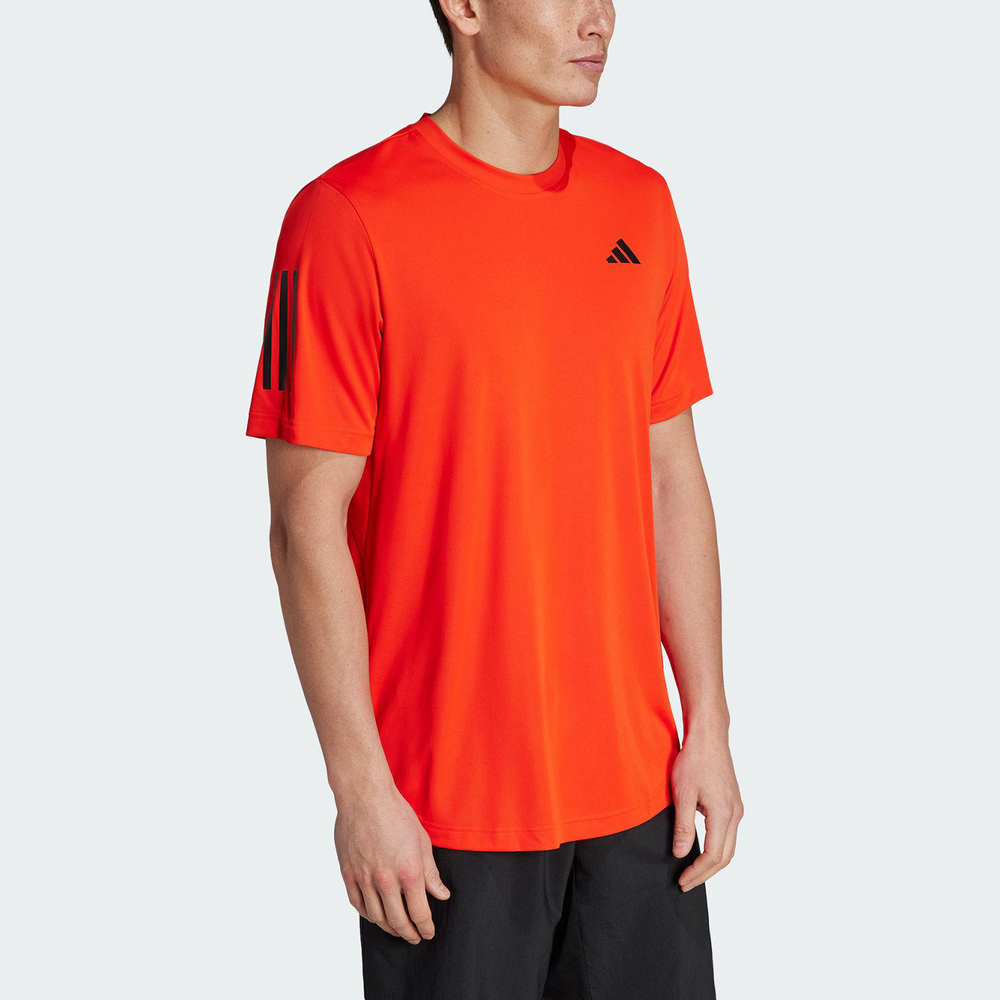 Adidas Club 3str Tee IJ4883 男 短袖 上衣 亞洲版 運動 訓練 網球 吸濕排汗 橘紅