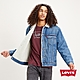 Levis 男款 牛仔外套 Type3修身版型 Sherpa棉花絨 中藍基本款 product thumbnail 1