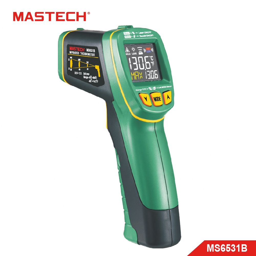 MASTECH 邁世MS6531B 彩色LCD顯示紅外線測溫槍