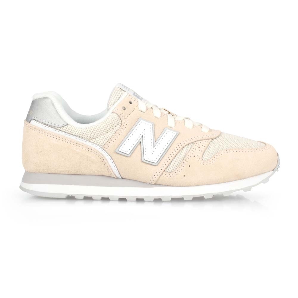 NEWBALANCE 女復古慢跑鞋-麂皮 373系列 NB N字鞋 標準楦 WL373AB2 米黃白銀