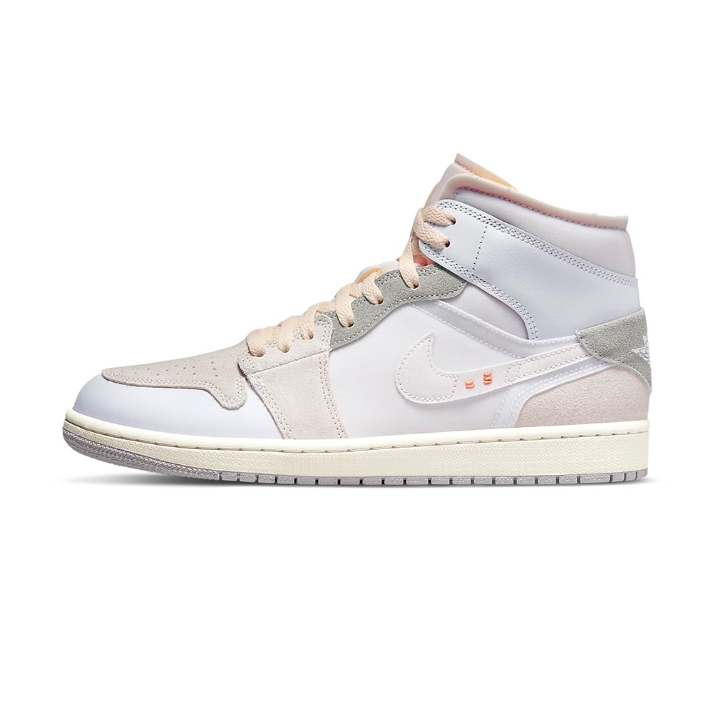 Nike Air Jordan 1 Mid SE Craft 男鞋灰白色高筒麂皮運動休閒鞋DM9652