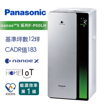 panasonic 國際牌 12坪nanoex空氣清淨機(f-p60lh)