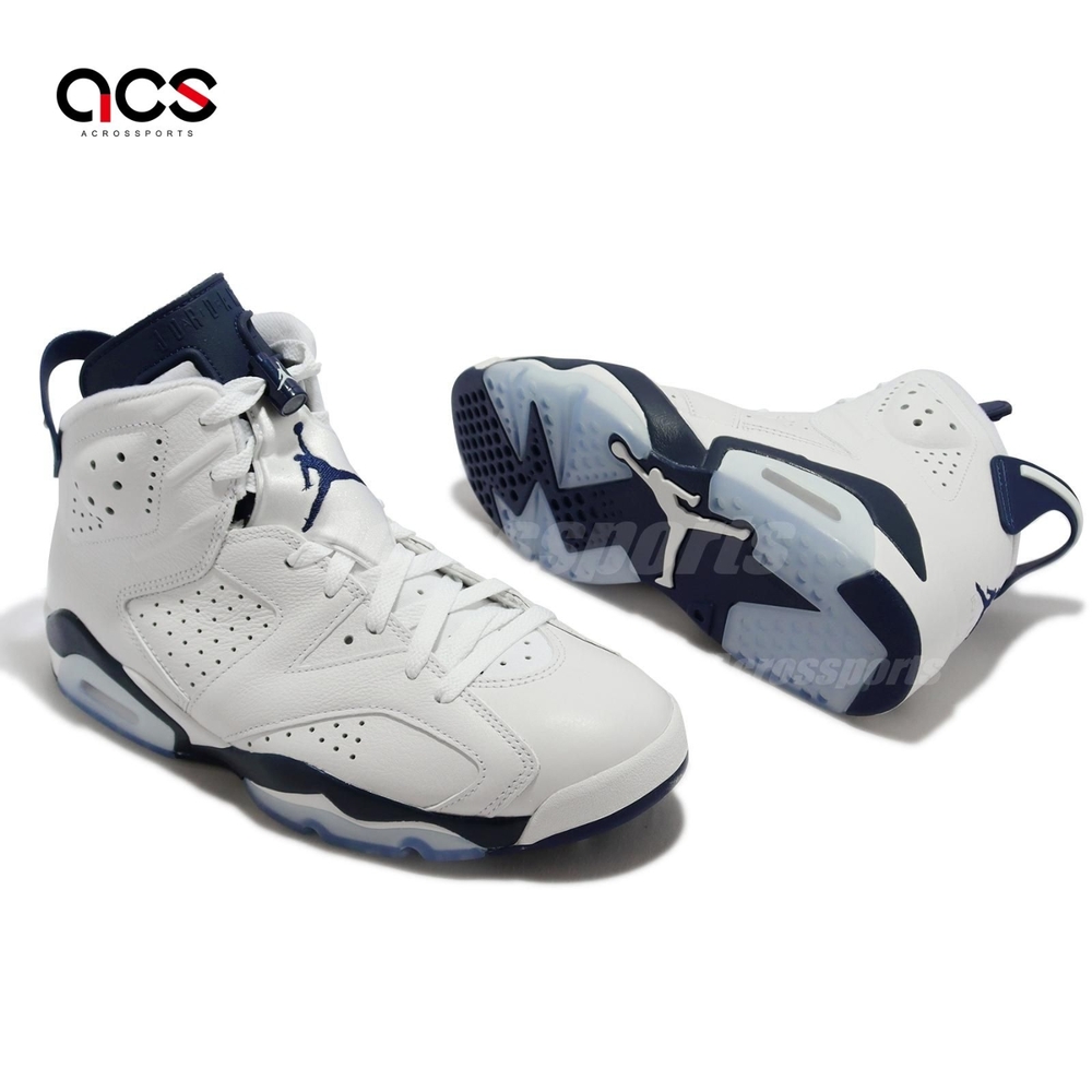 Nike 喬丹鞋Air Jordan 6 Retro 男鞋白午夜藍AJ6 經典6代CT8529-141