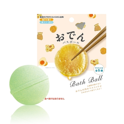 日本NOL-美味關東煮入浴球(泡澡球)-1入(柚子香味/洗澡玩具/交換禮物)