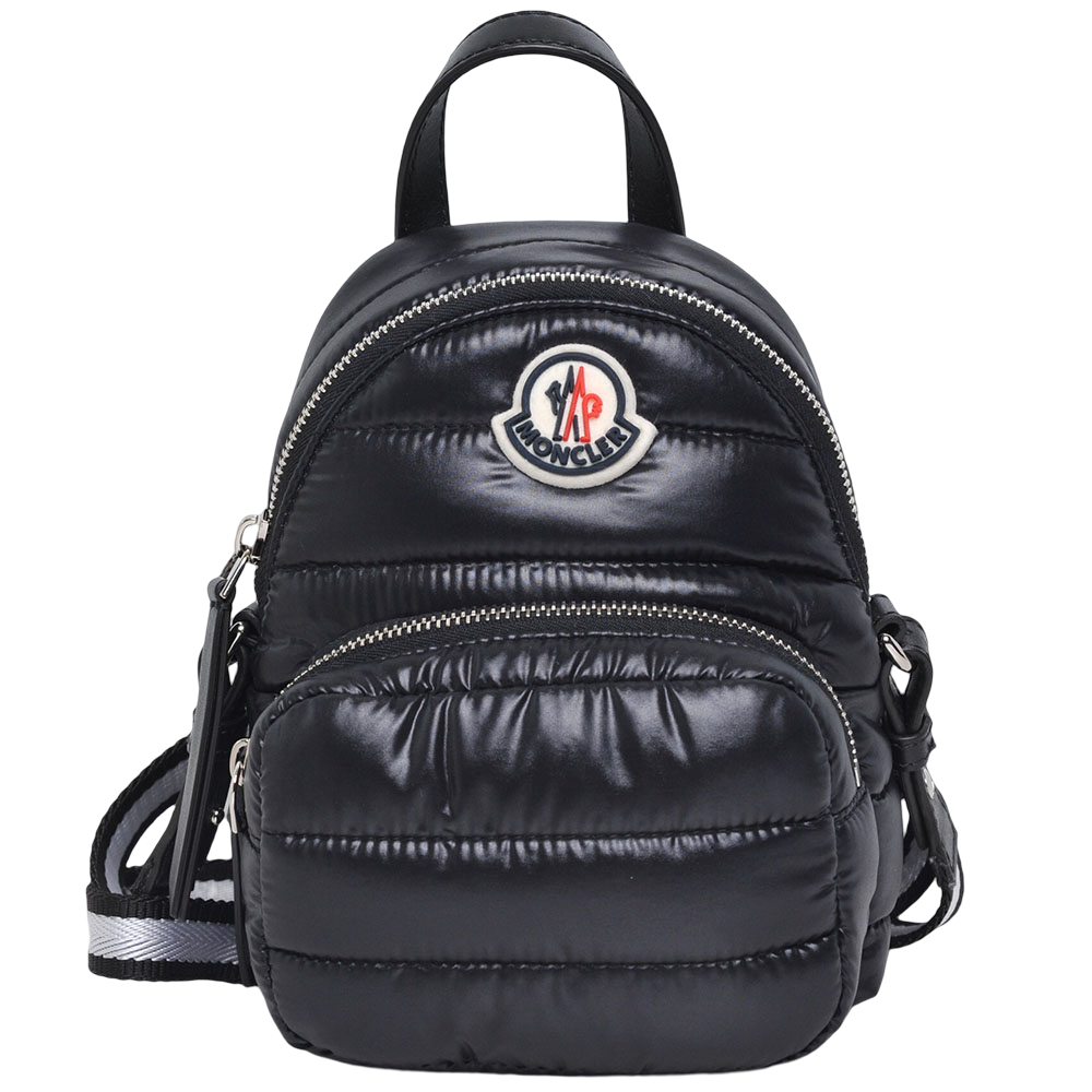 MONCLER Kilia 經典品牌LOGO圖騰尼龍手提/斜背包(黑色/小) | 歐系精品