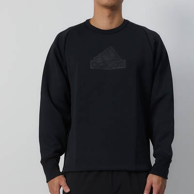 Adidas M Z.N.E FL CREW 男款 黑色 訓練 休閒 側邊拉鍊 保暖 上衣 長袖 IQ1374