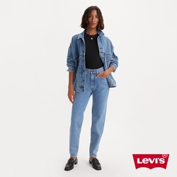 Levis 女款 上寬下窄 80年復古高腰寬鬆版牛仔長褲 / 淺藍水洗 / 及踝款 / 天絲棉 彈性布料