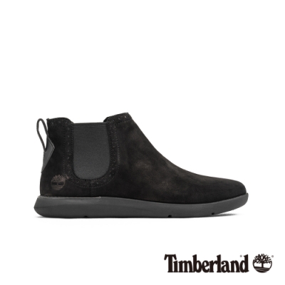 Timberland 女款黑色磨砂革休閒鞋|A1UVP