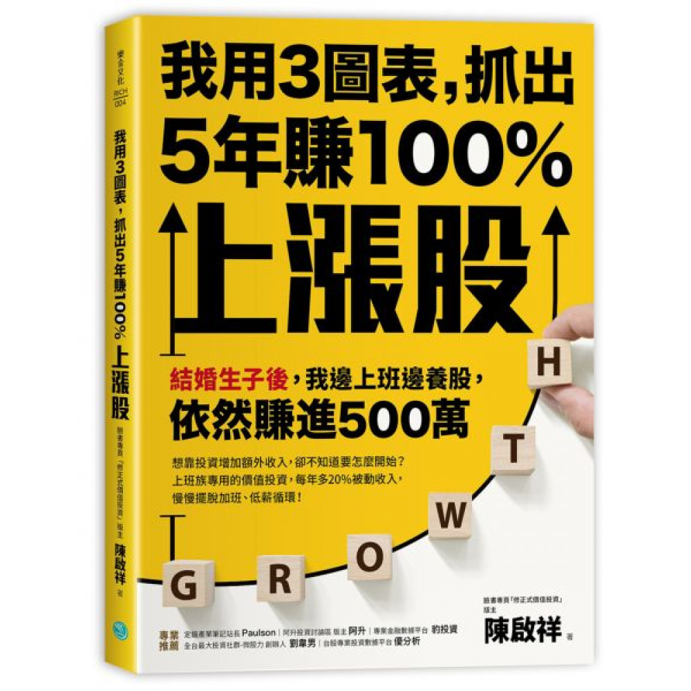 我用3圖表，抓出5年賺100%上漲股