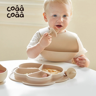 韓國coaa-coaa 雲朵造型吸盤式兒童矽膠防滑餐盤-多色可選